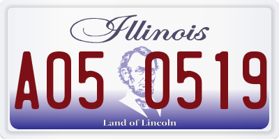 IL license plate A050519