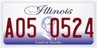 IL license plate A050524