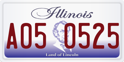 IL license plate A050525