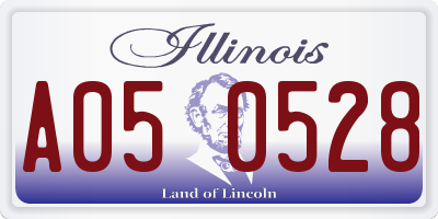IL license plate A050528