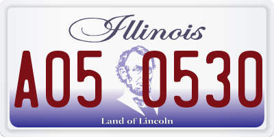 IL license plate A050530