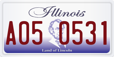 IL license plate A050531