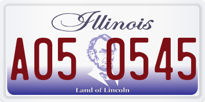 IL license plate A050545