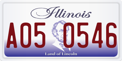 IL license plate A050546