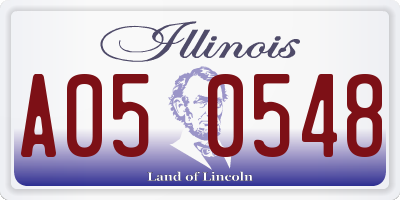 IL license plate A050548