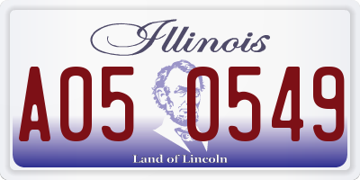 IL license plate A050549
