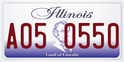IL license plate A050550