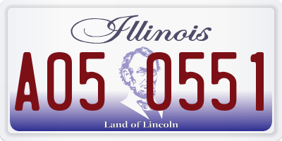 IL license plate A050551