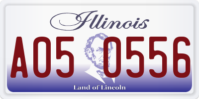 IL license plate A050556