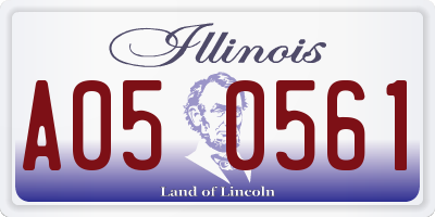 IL license plate A050561