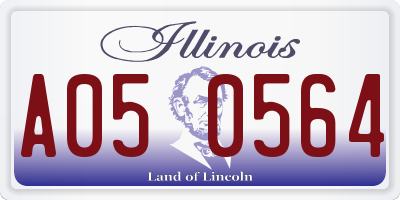 IL license plate A050564