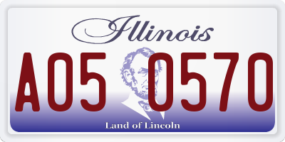 IL license plate A050570