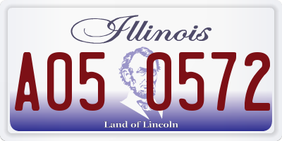 IL license plate A050572