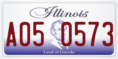 IL license plate A050573