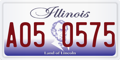IL license plate A050575