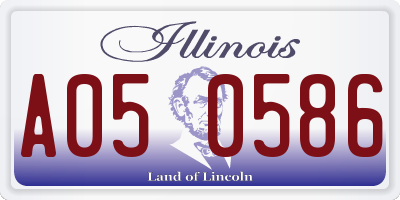 IL license plate A050586