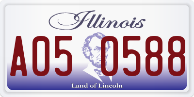 IL license plate A050588