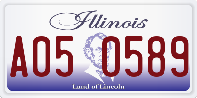 IL license plate A050589