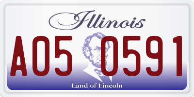 IL license plate A050591