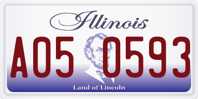 IL license plate A050593