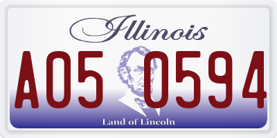 IL license plate A050594