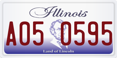 IL license plate A050595