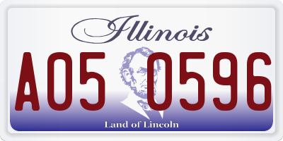 IL license plate A050596