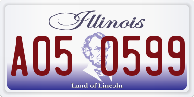 IL license plate A050599