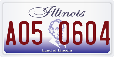 IL license plate A050604