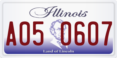 IL license plate A050607