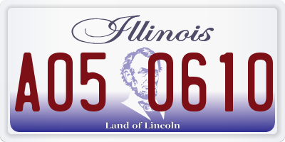 IL license plate A050610