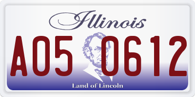 IL license plate A050612