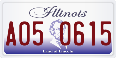 IL license plate A050615