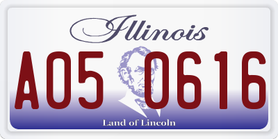IL license plate A050616