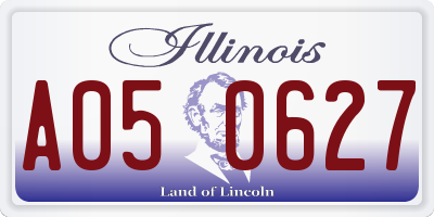 IL license plate A050627