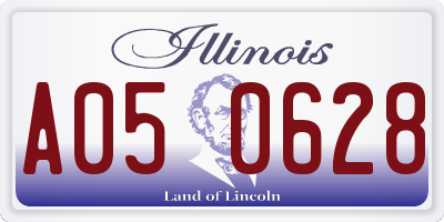 IL license plate A050628