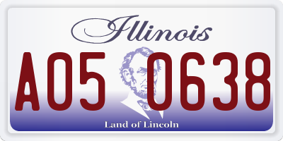 IL license plate A050638