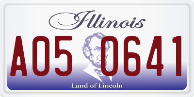IL license plate A050641