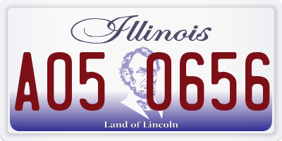 IL license plate A050656