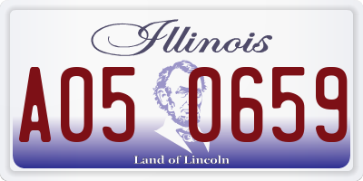 IL license plate A050659