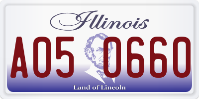IL license plate A050660
