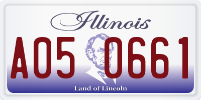 IL license plate A050661