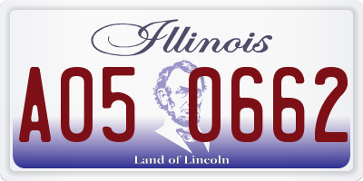 IL license plate A050662