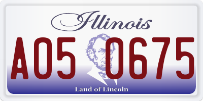 IL license plate A050675