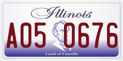 IL license plate A050676