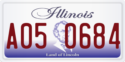 IL license plate A050684