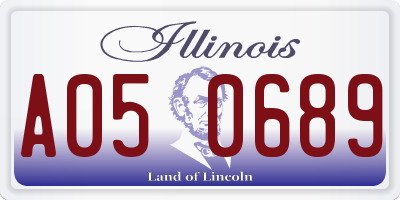 IL license plate A050689