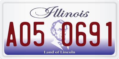 IL license plate A050691