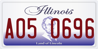 IL license plate A050696