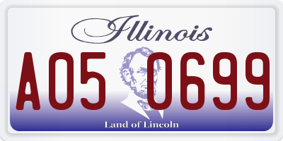 IL license plate A050699